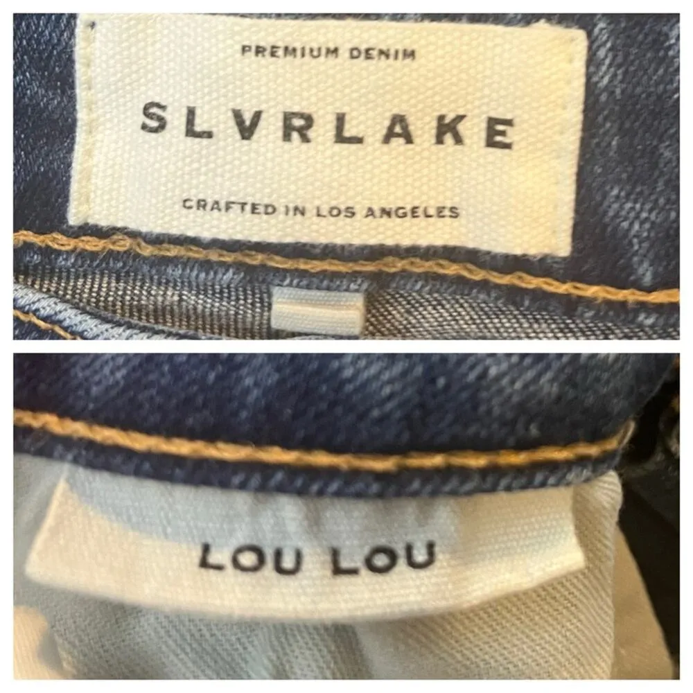 SLVRLAKE Jeans Lou Lou Slim Fit Mid Rise Ankle Crop Medium Wash Women’s Size 25 Blue - Image 7