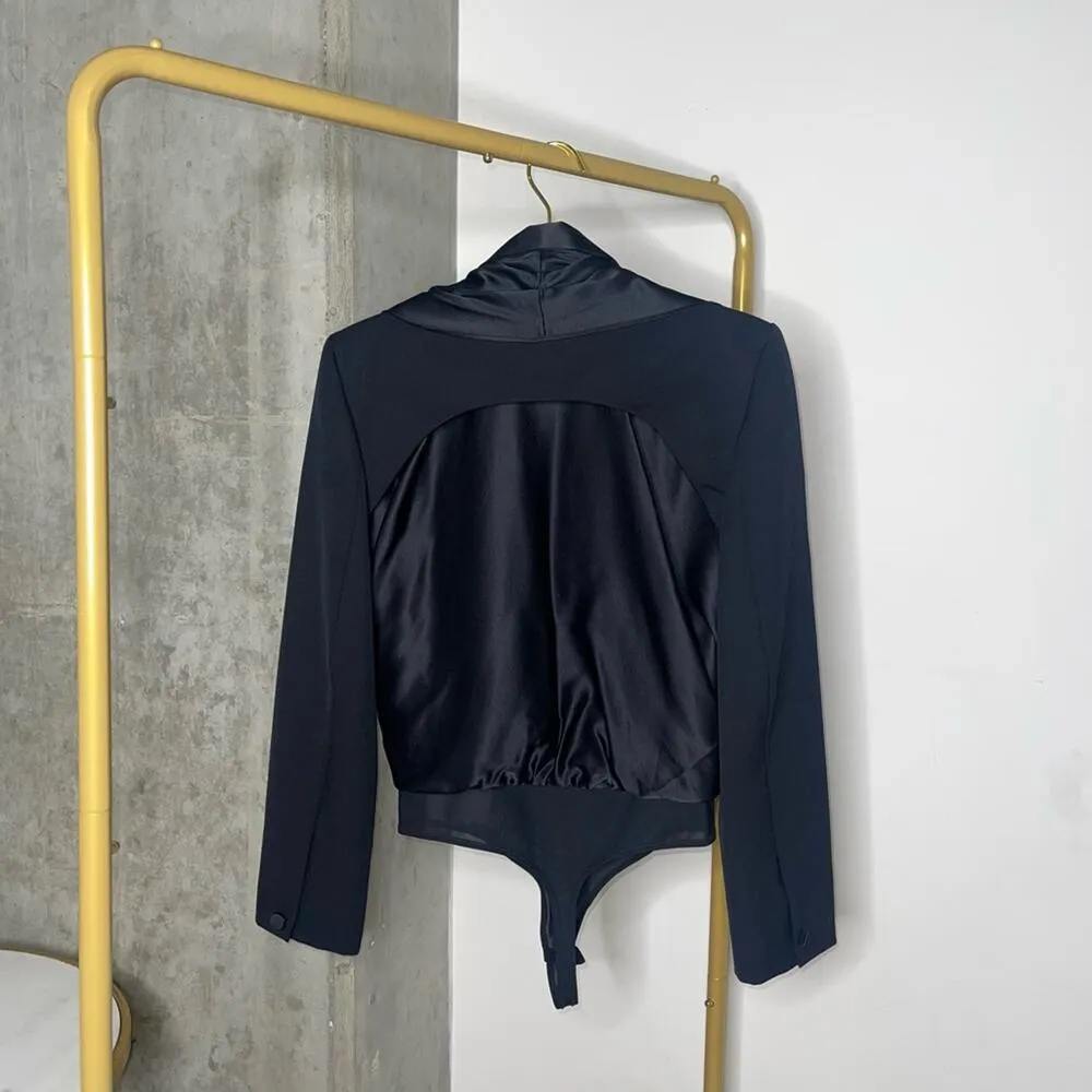Alexander Wang Blazer Hybrid Bodysuit in Black - Image 10