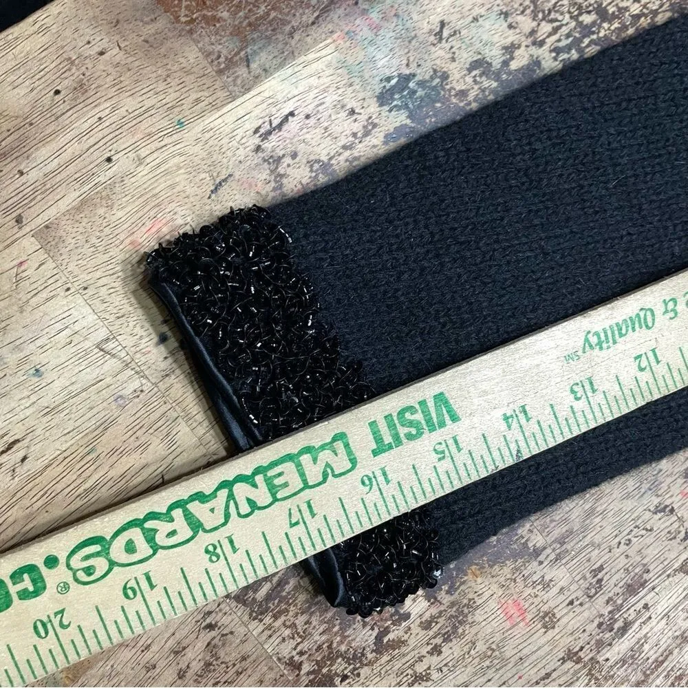 Vintage 1950s Saks Fifth Ave Beaded Angora 3/4 Sleeve Cardigan Women’s Medium‎ - Image 10