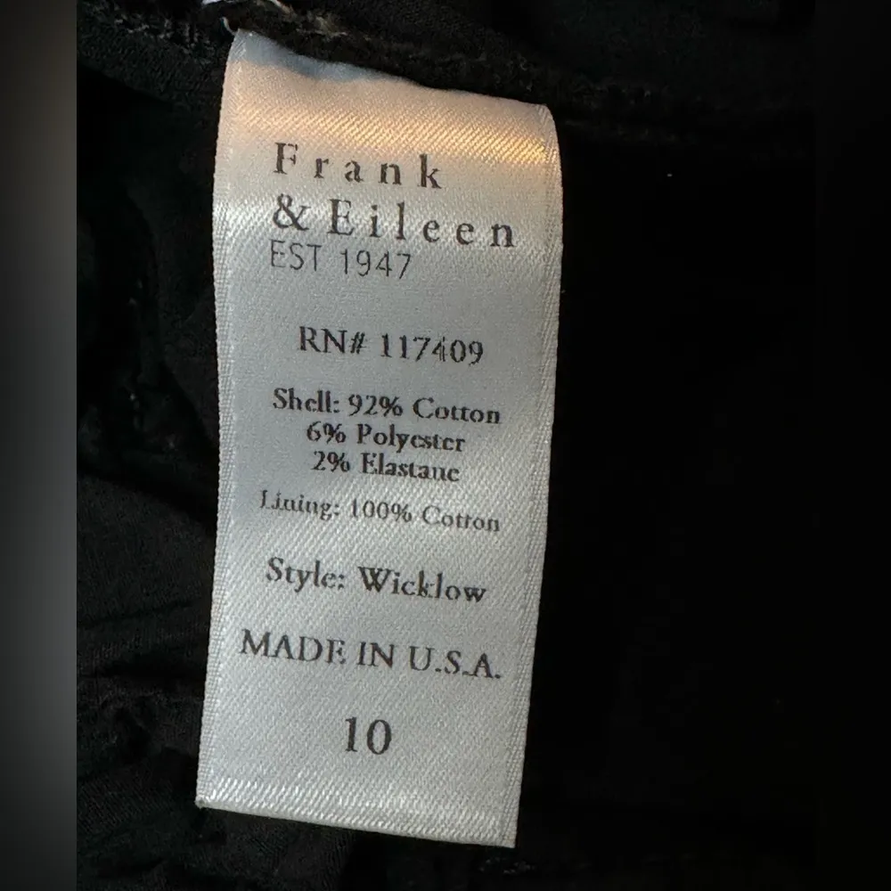 Frank & Eileen Wicklow Pants Size 10 Black - Image 10