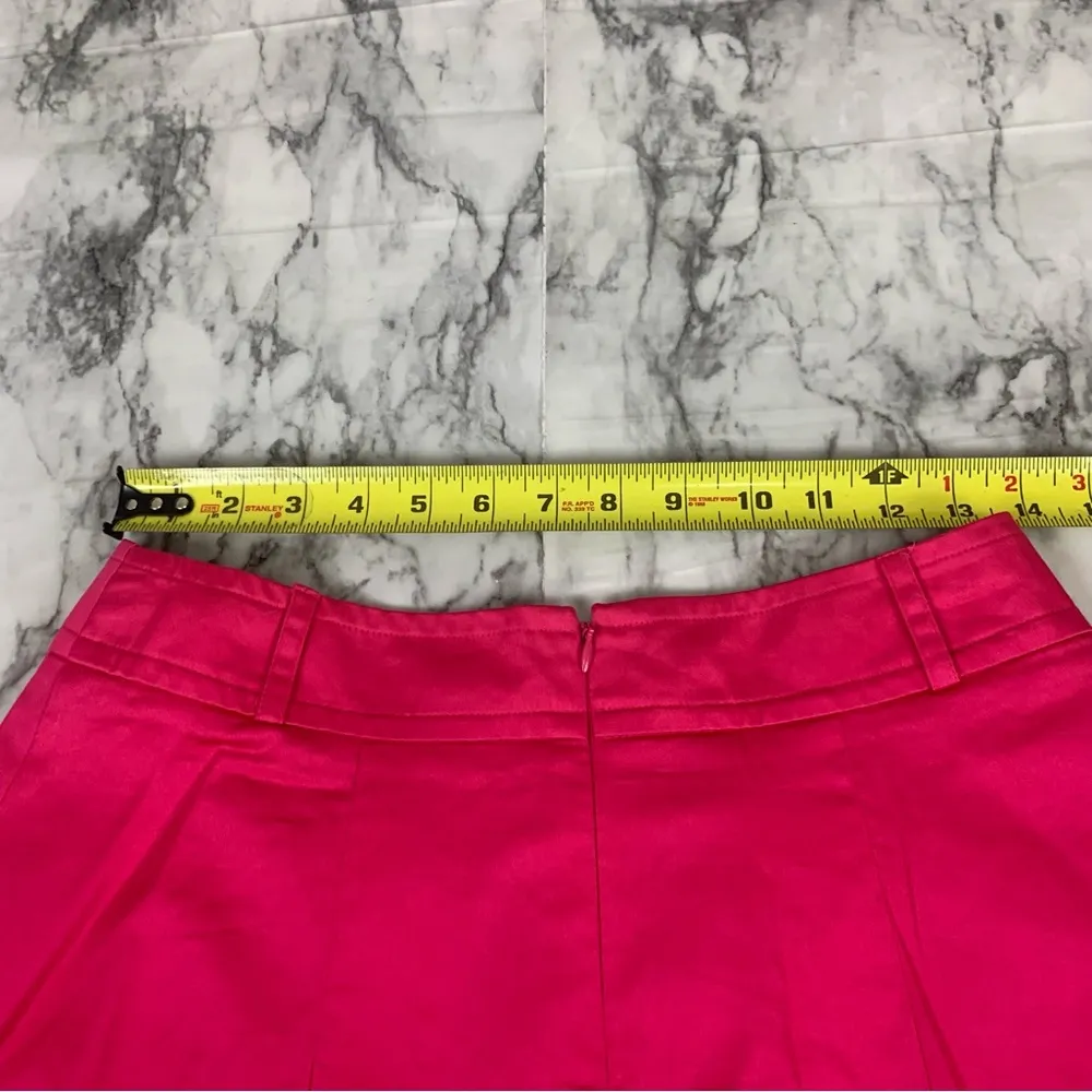 White House Black Market WHBM Hot Pink Skirt size 4 Barbie - Image 6
