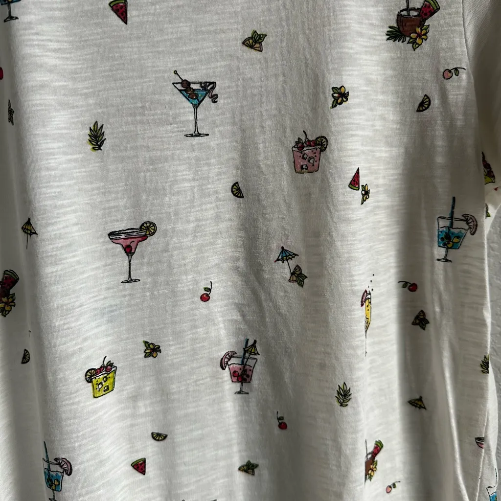 🤍F21 White Fruit Drinks Printed Graphic T-Shirt - Image 2