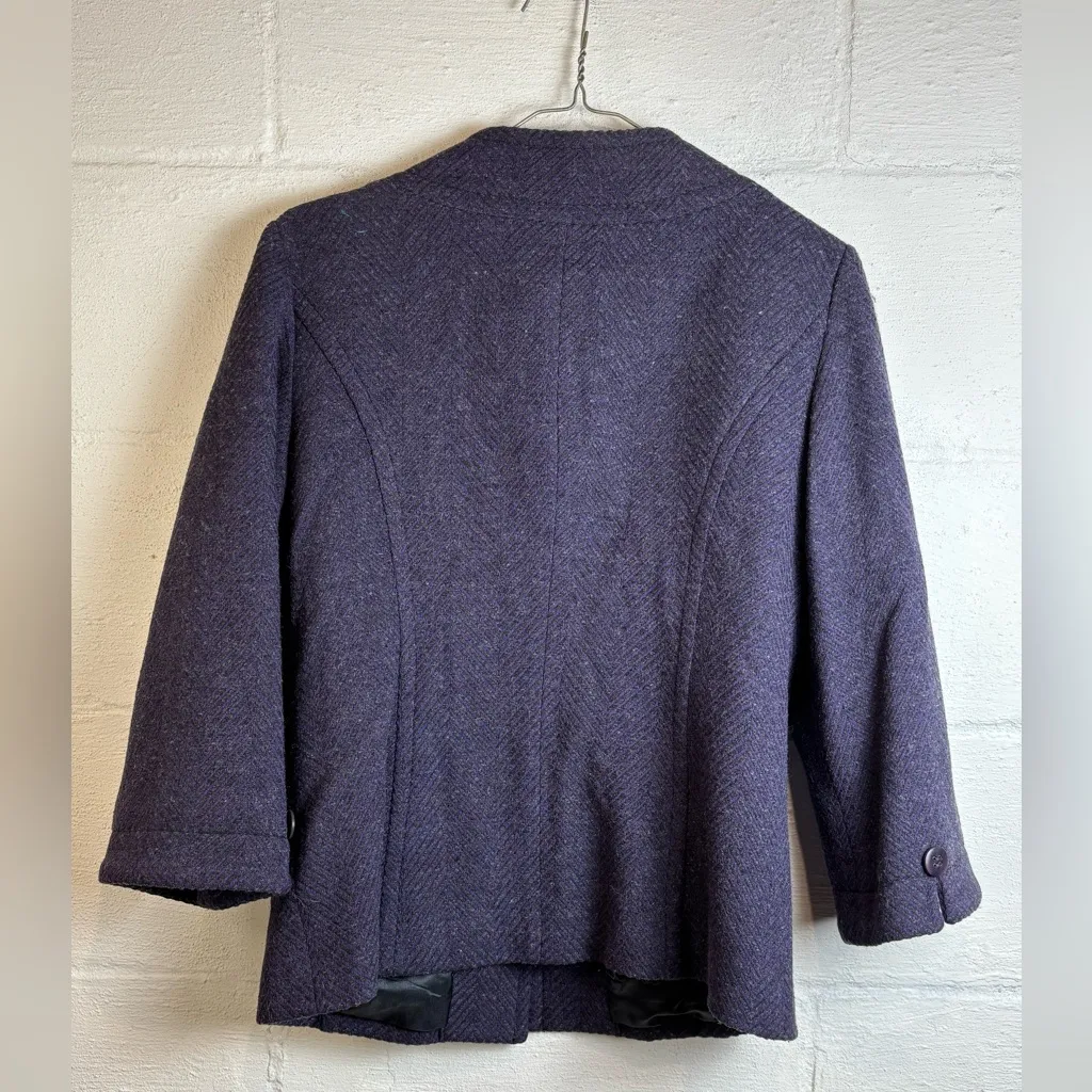 Vintage Pendleton Wool Blend Purple Thick Casual Chic Winter 90’s Sweater Size 8 - Image 5