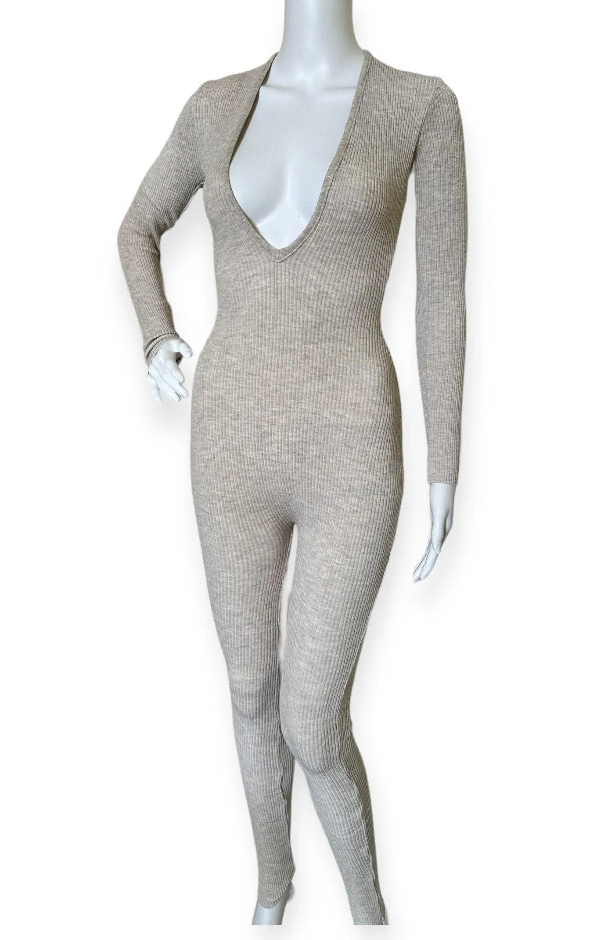 Lux Perfect Oatmeal Jumpsuit - Image 6