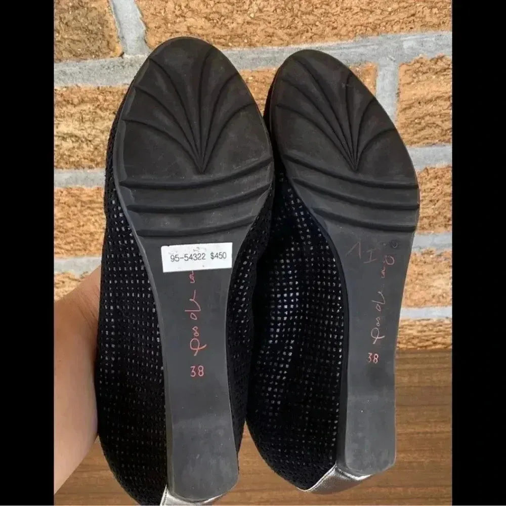 Pas de rouge wedge shoes size 7.5 Black - Image 7