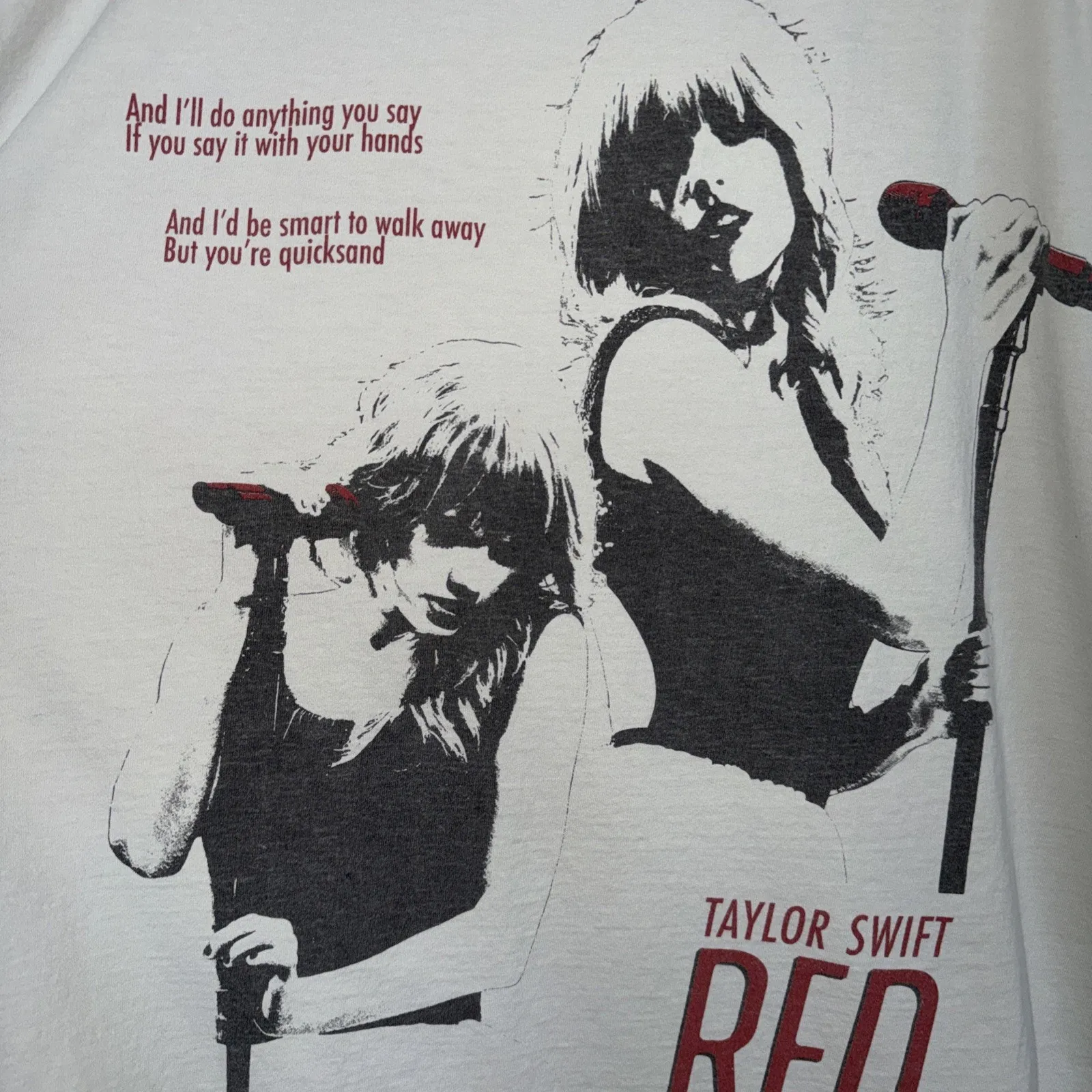 Taylor Swift RED Taylor’s Version Tour Concert TShirt XL Distressed - Image 3