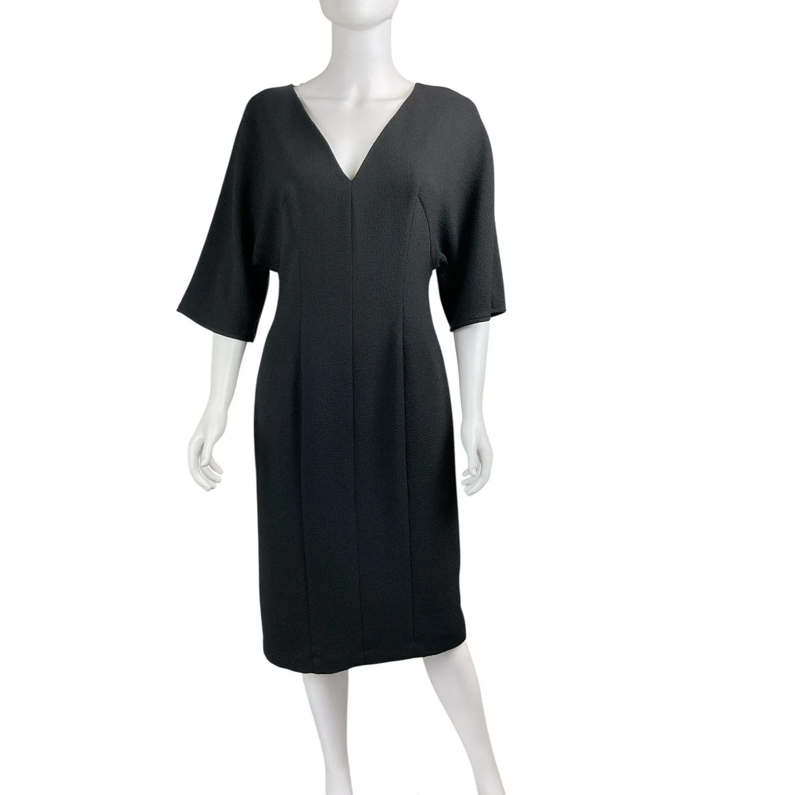 Black Halo V-Neck Sheath Dress - Modern‎ Professional Career Cocktail - Image 3