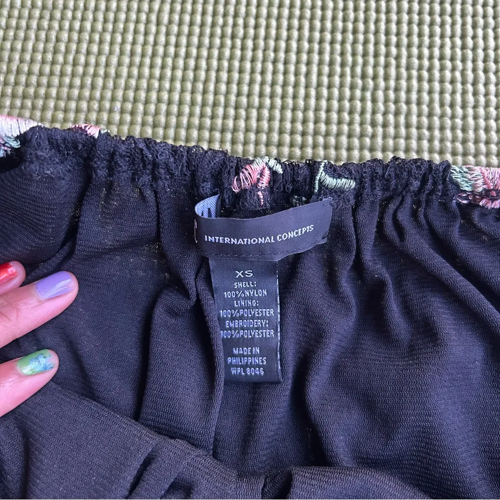 Black floral blouse/ off the shoulder lace floral blouse - Image 15