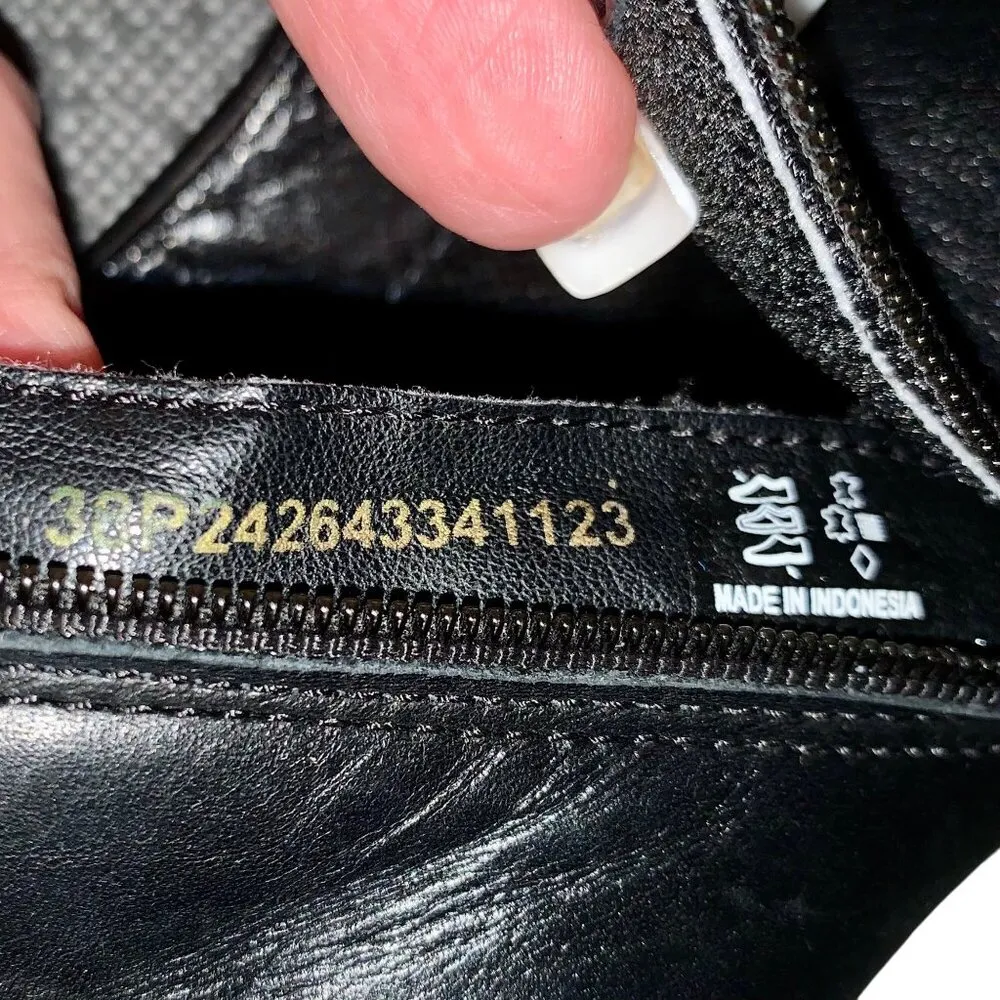 Ecco Sculptured 75 Low Cut Black Leather Ankle Booties 38 Side Zip Block Heel Size 7 - Image 10