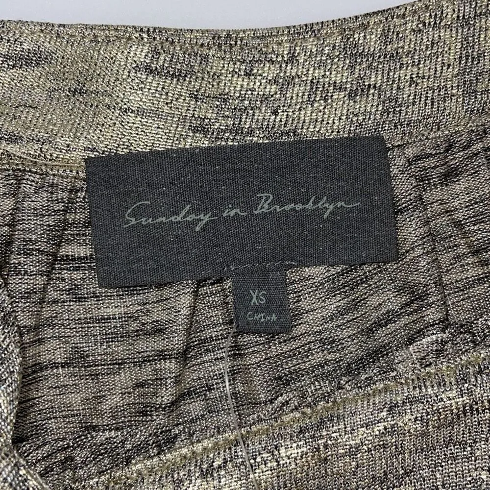 NWT Anthropologie Sunday In Brooklyn Womens Becca Tiered Peplum Tank Gold‎ XS - Image 5