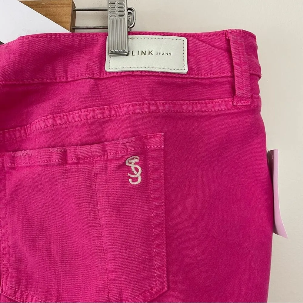 Slink Jeans Pink Curvy Stretch Longer length Bermuda Shorts womens plus 22 new Size 22W - Image 10
