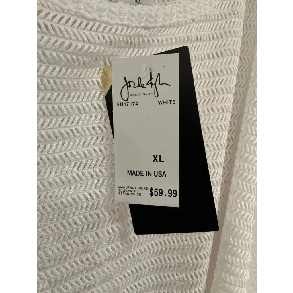 Jordan Taylor Woman’s Swimsuit White Cover-Up Sz XL - Image 3