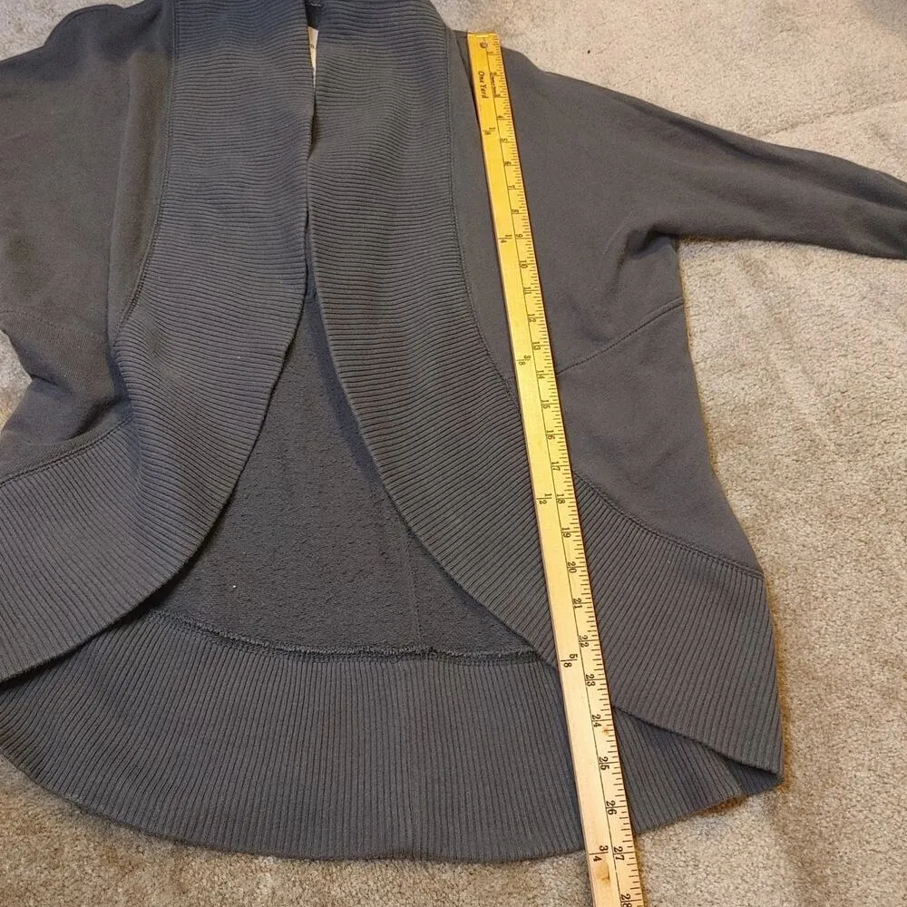 Aeropostale Size S/M Small Medium Medium Dark Grey 100% Cotton Open Cardigan - Image 3