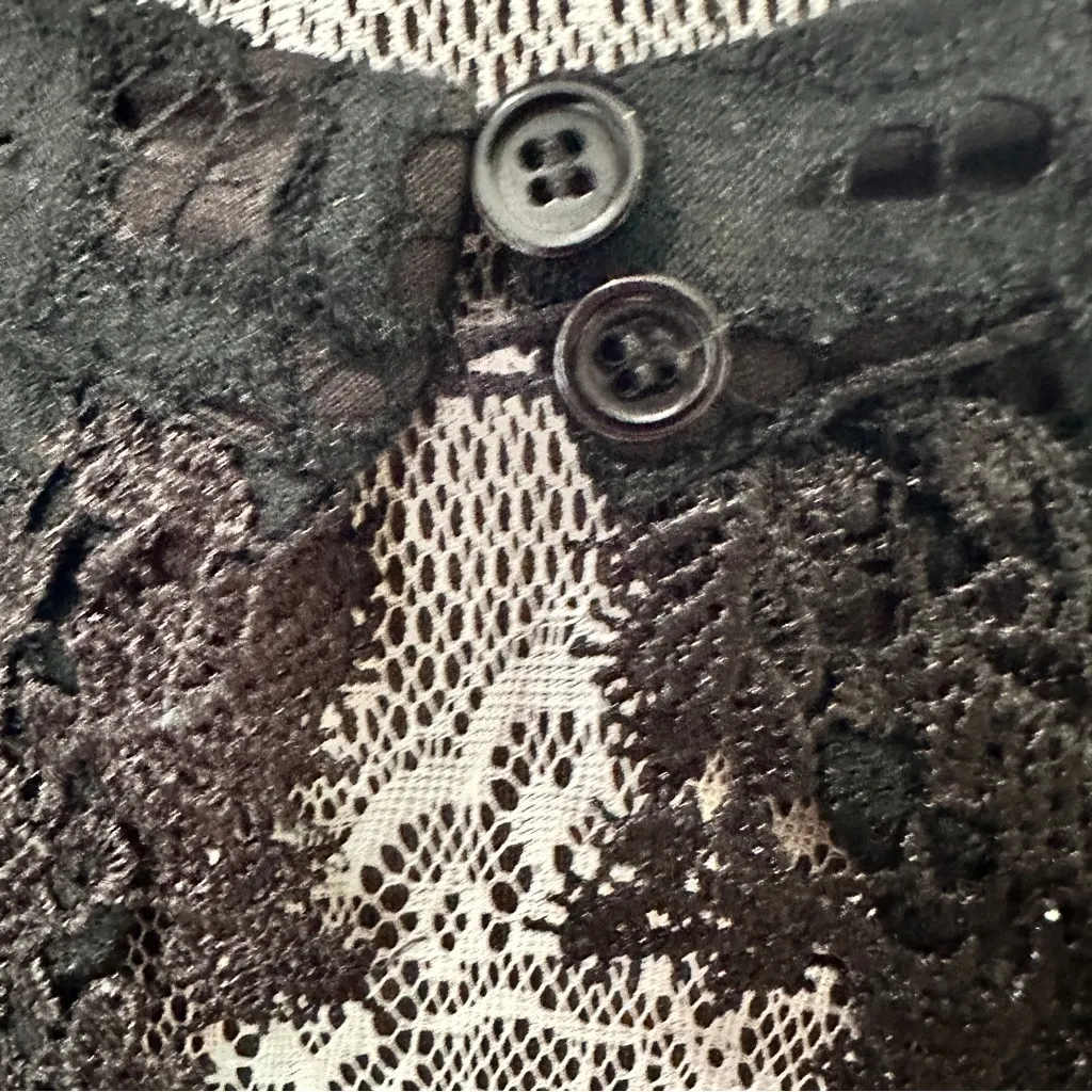 Francesca’s Black Lace Sleeveless Fit & Flare Dress Mini Dress Size Large - Image 8