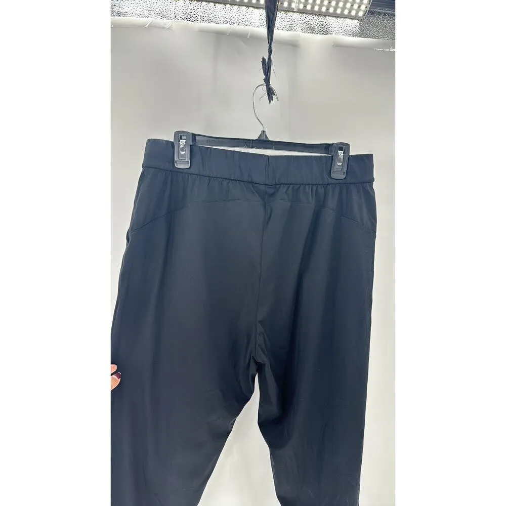 SAGE black nylon blend yoga pants pockets drawstring waist packable women’s M - Image 7