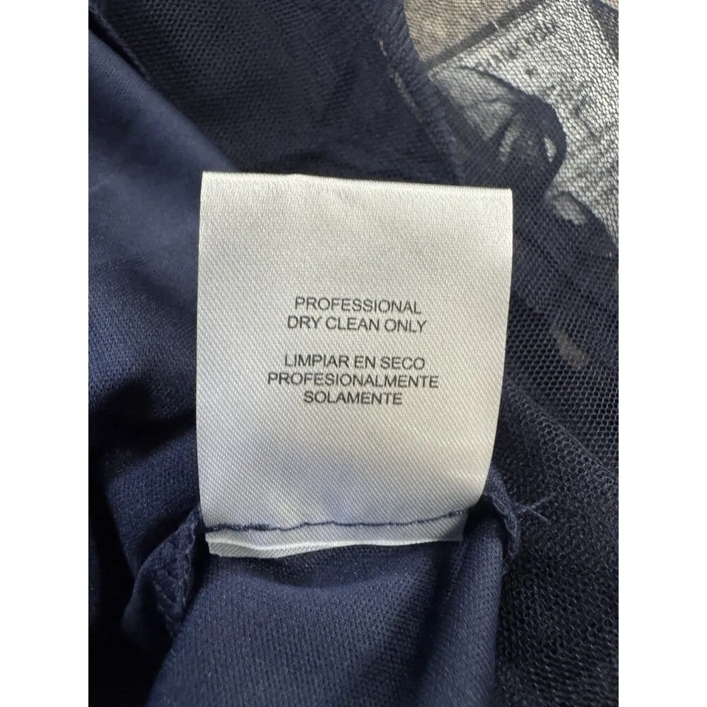 City Studio Womens Juniors Velvet Mini Fit & Flare Dress Size 7 Navi Blue - Image 9