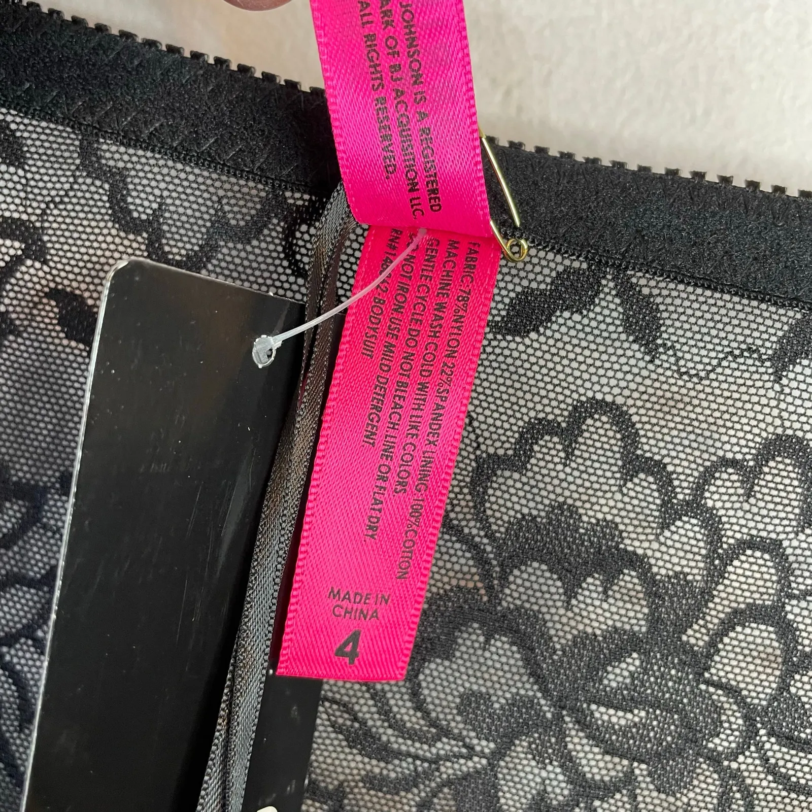 Betsey Johnson x Torrid Black Sheer Stretch Lace Catsuit Bodysuit 4 4X New NWT - Image 13