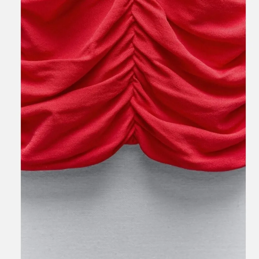 NWOT Zara ASYMMETRICAL KNIT DRAPED Ruched One Shoulder Bloggers Fave DRESS  Smal - Image 8