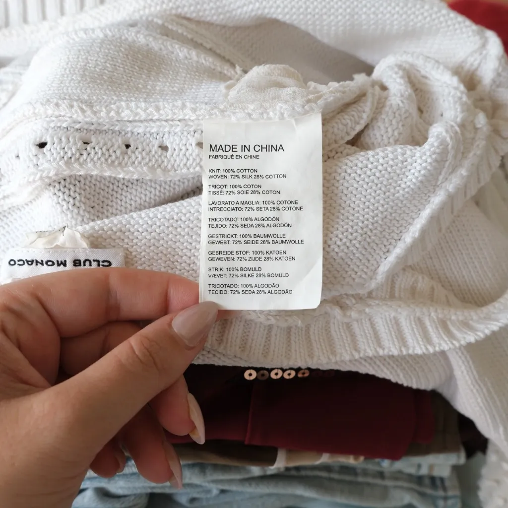 Club Monaco White and Cream Polka Dot Knit Tank Top - Image 7