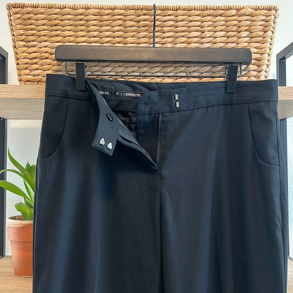 Express Vintage Editor Flare Mid-Rise Woven Dress Pant Trouser, 9/ 10 - Image 8