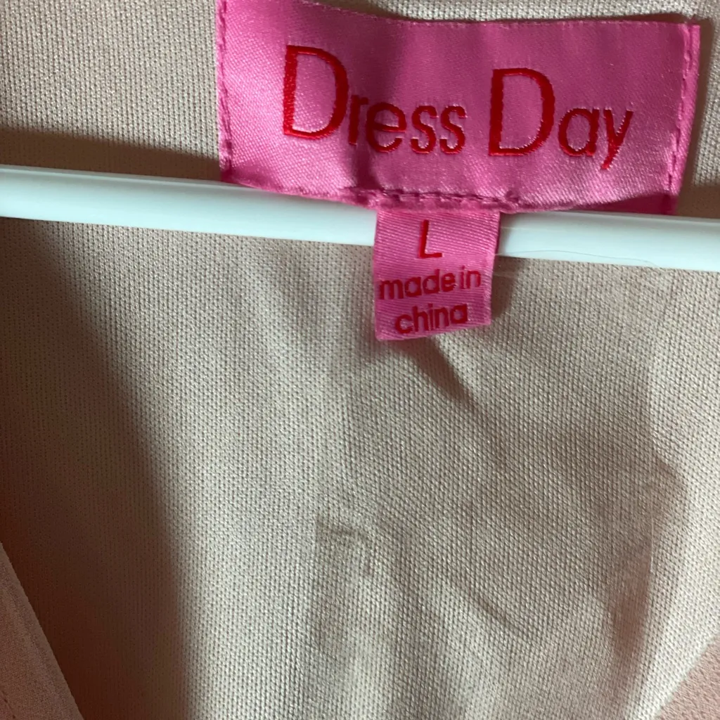 Chic Blush Maxi Dress Pink Size L - Image 4