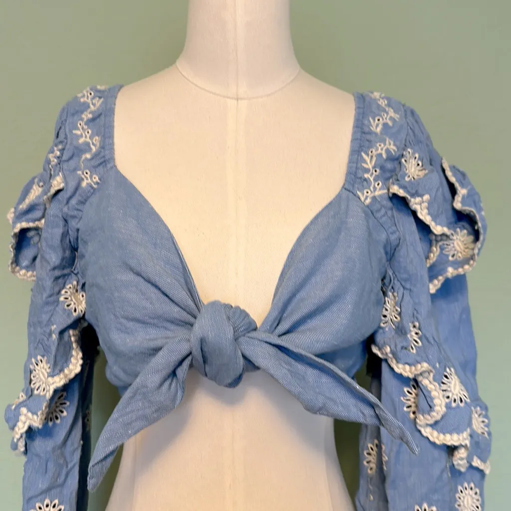 Milanti Crop Top in Faded Hydrangea - Image 7