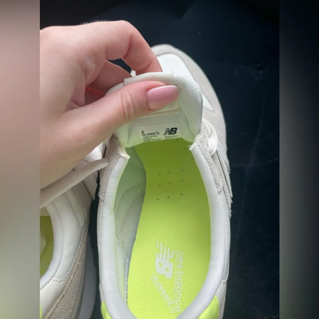 NWOT NEW BALANCE 696 CLASSIC YELLOW GREY  SUEDE SNEAKERS US WOMEN 8.5 - Image 9