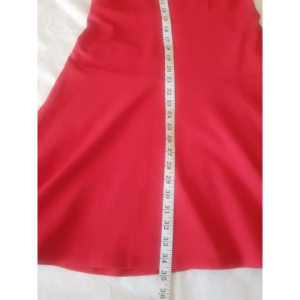 Womens Dress Size 4 Red Knee-Length Valentine's Office Career Work - Image 10