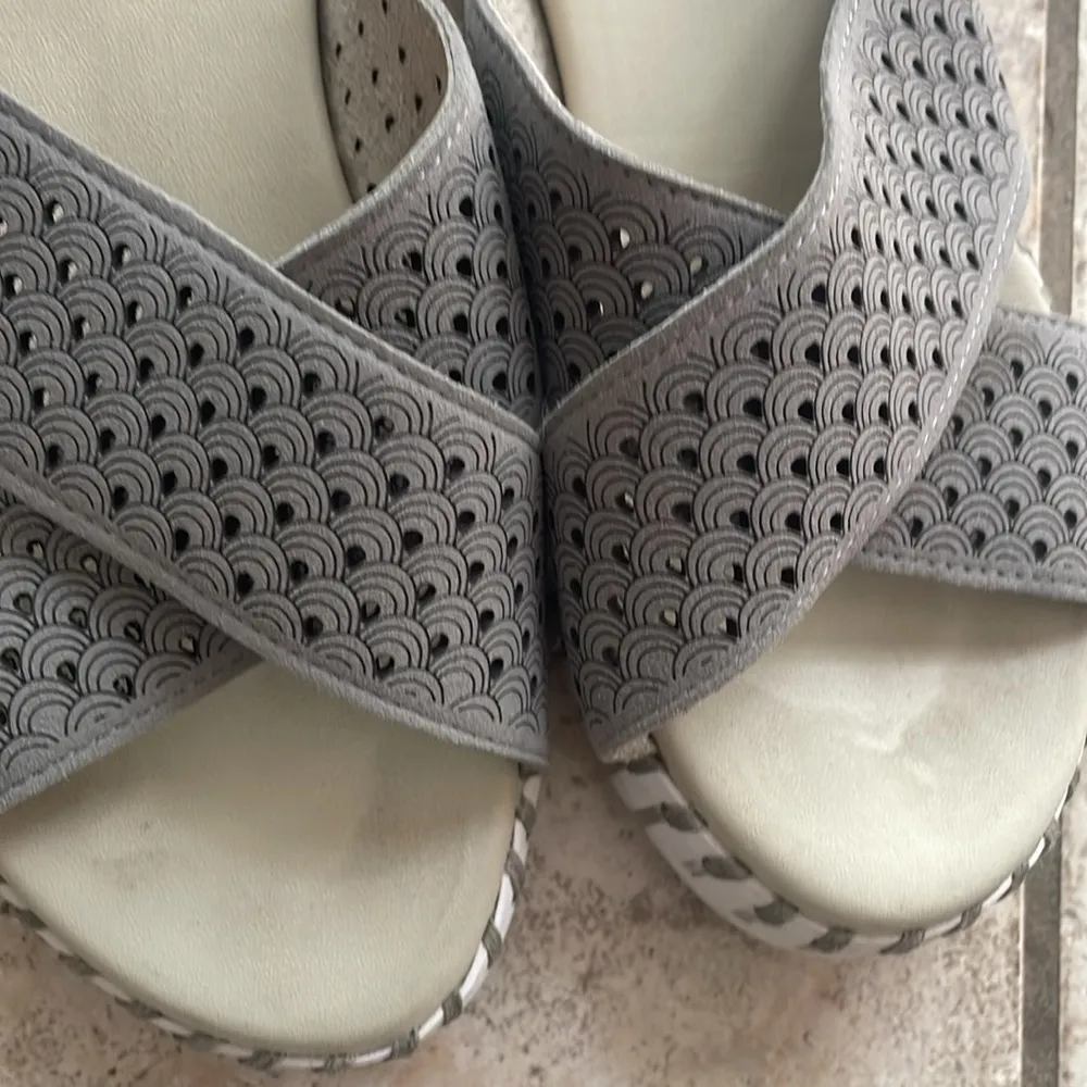 Ilse Jacobsen Tulip Slide Sandal Grey Gray Size 5 - Image 10