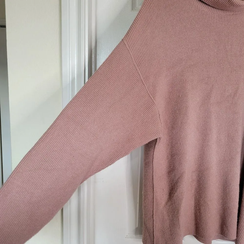 FREE PEOPLE Softly Structured Knit Tunic Dusty Mauve Size Small - Image 8