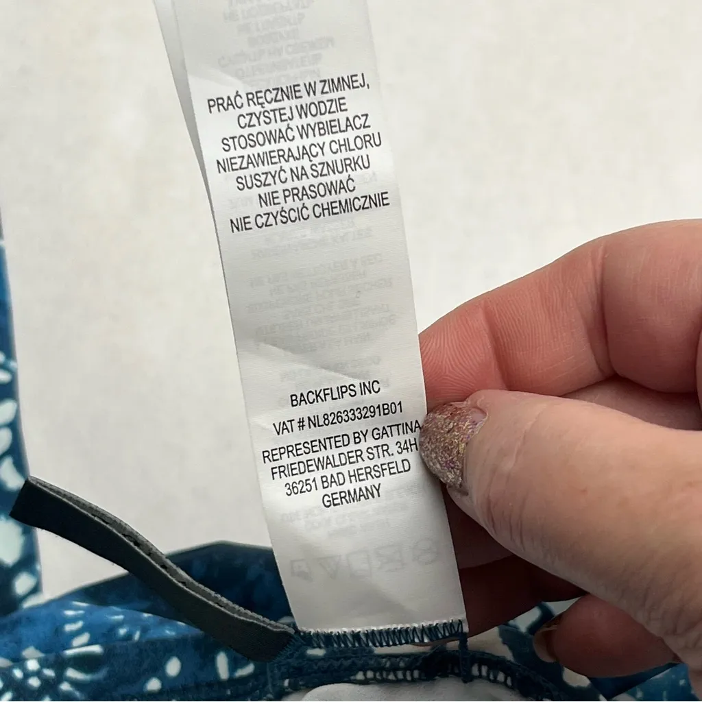 Lauren Ralph Lauren Womens Rattan Ring One Piece Swimsuit Size 8 Blue White NWOT - Image 8