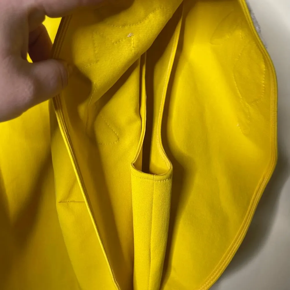 Pearl by Lela Rose Stretch Cotton Lace crochet Detail Dress in yellow white sz 2 - Image 10