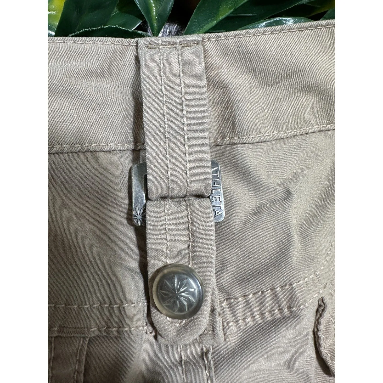 y2k Athleta Tan Low Rise Trousers Size 2 - Image 3