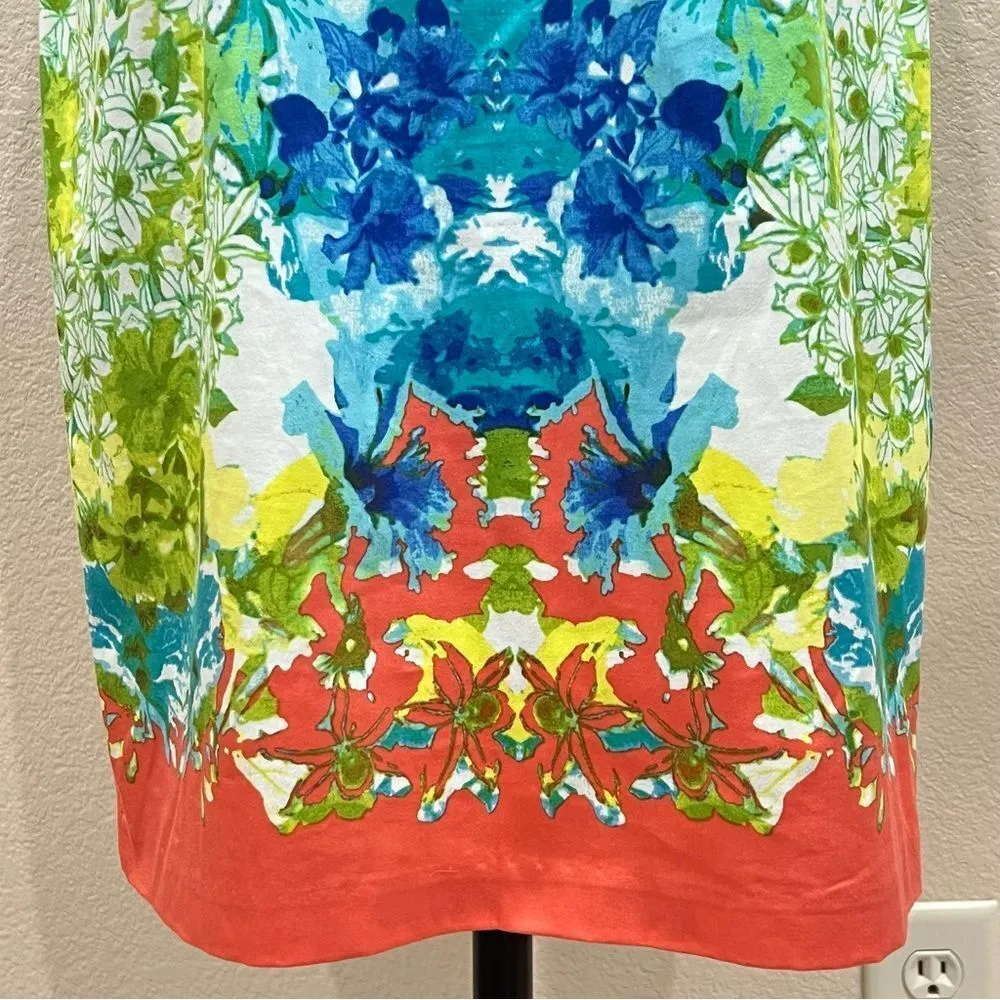 Nine West Floral Watercolor Sheath Dress Size 6 - Image 6