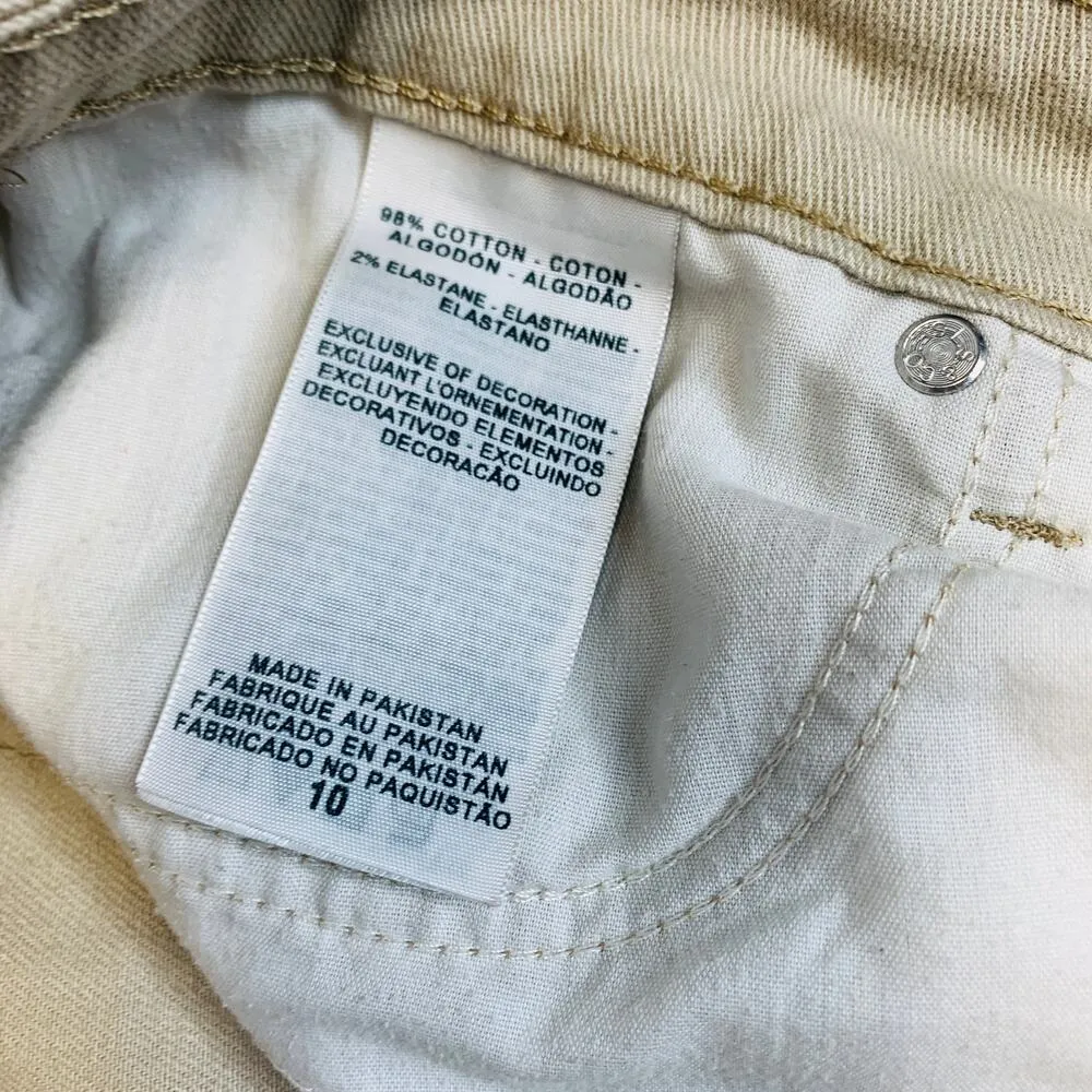 Levi's 5 Pocket Shorts Khaki Sz 10 - Image 2