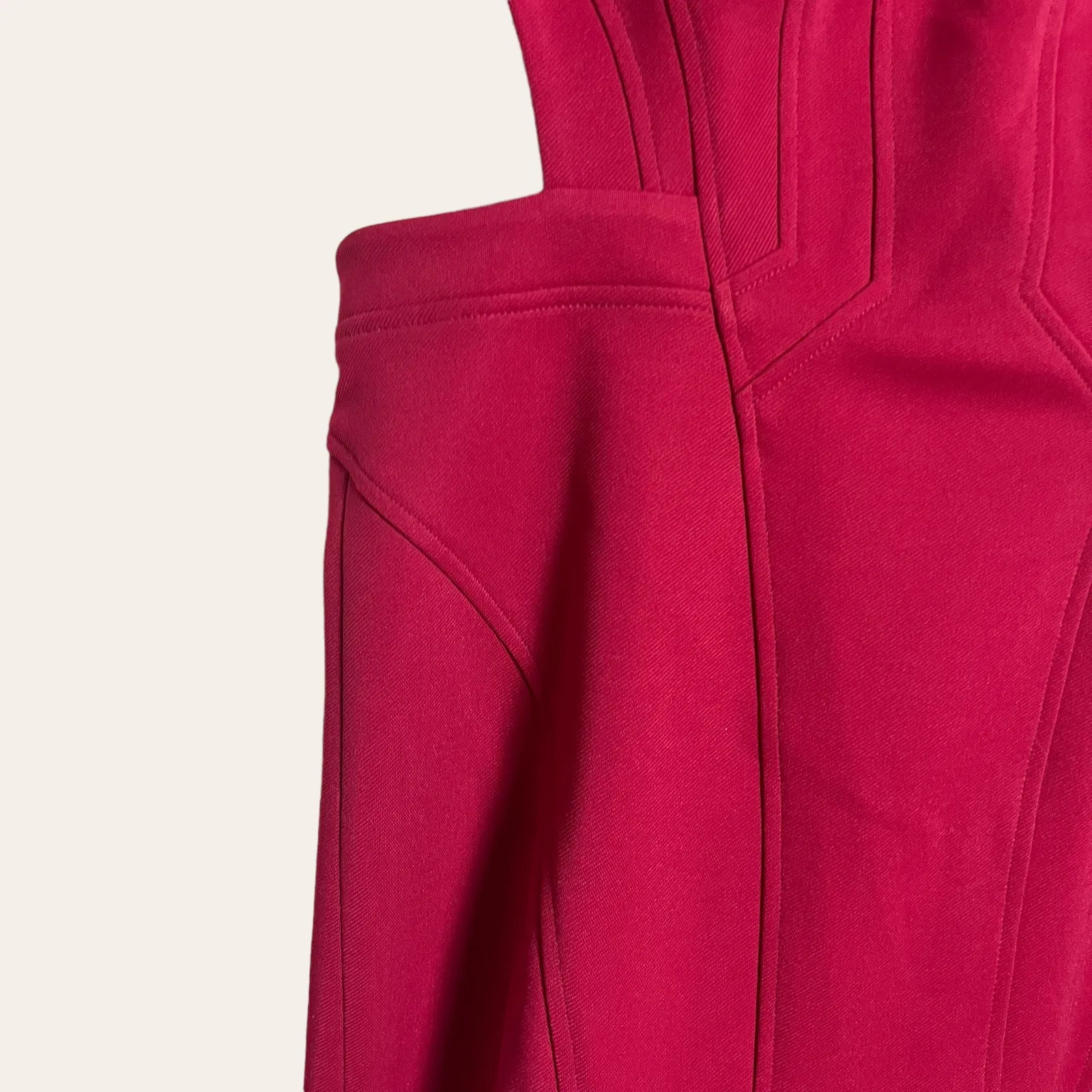 Zac Posen Berry Red Cutout Sleeveless Cocktail Knee Length Sheath Dress Size 6 - Image 5