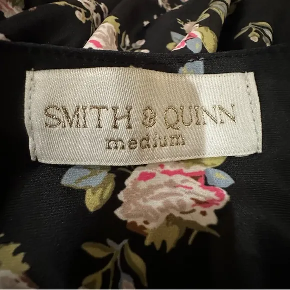 Smith & Quinn Greta Black Floral Puff Sleeve Mini Dress Size M‎ Size M - Image 11