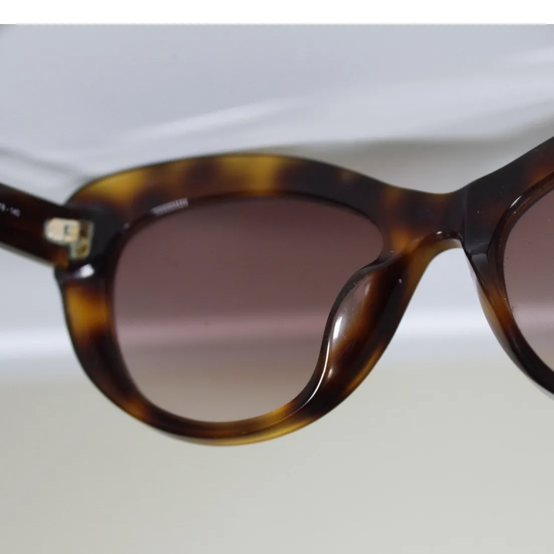 Alexander McQueen Havana Tortoise Cat Eye Sunglasses Brown Lens AM0040SA - Image 13