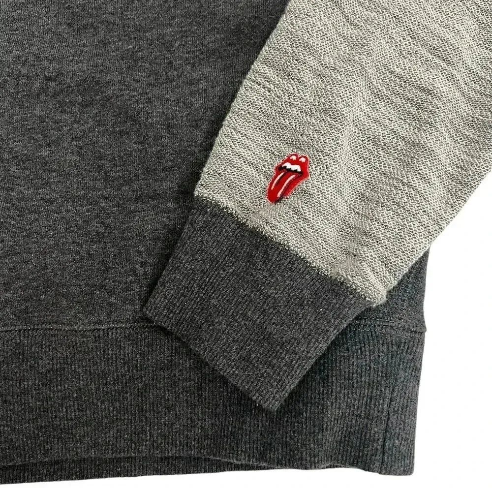 The Rolling Stones Script Tongue Logo Crew Neck Sweatshirt Gray 50 Years Tour S - Image 6