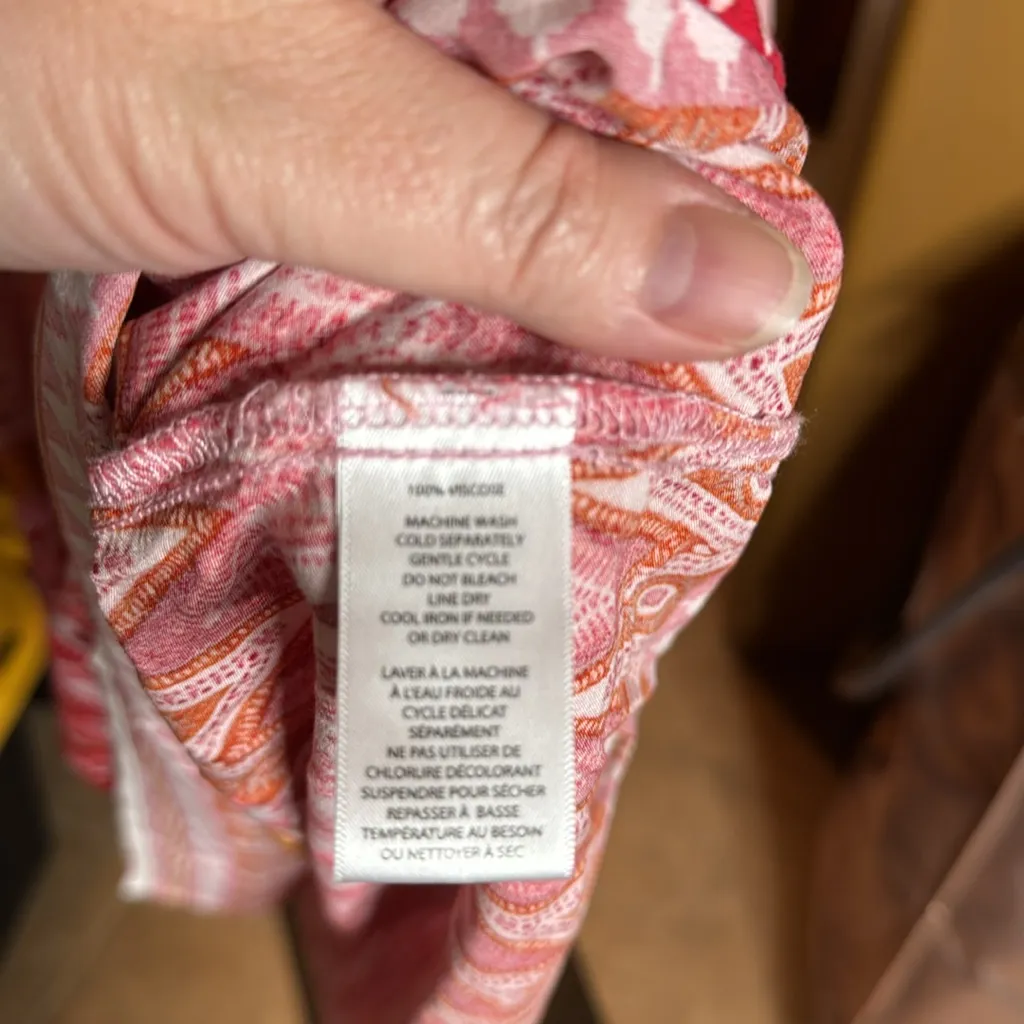 beachlunchlounge Women's Sleeveless Tiered Printed Dress Aster Aura Size Small - Image 8