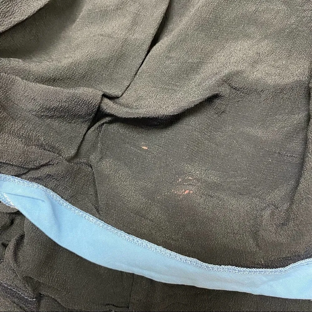 Marni Button Down Blouse Pleated Blue Hem Size 42 Size M - Image 3