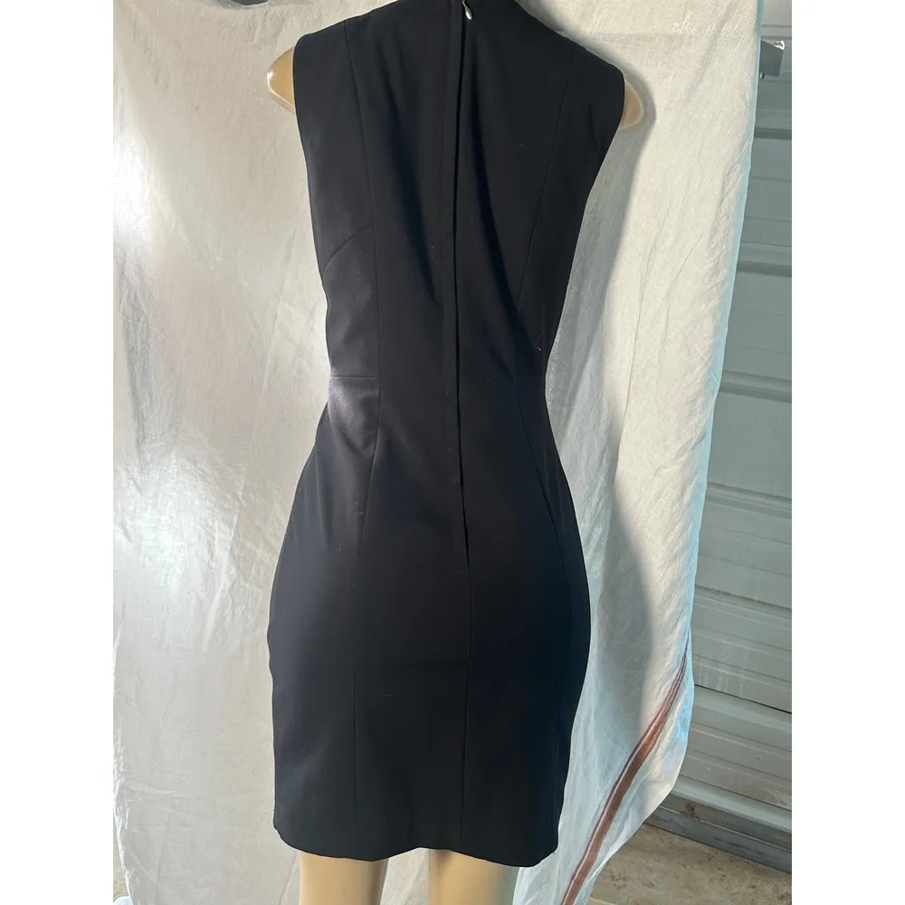 H&M Black Sheath Dress Sleeveless Career Cocktail Party Fitted Size 6 - Image 2