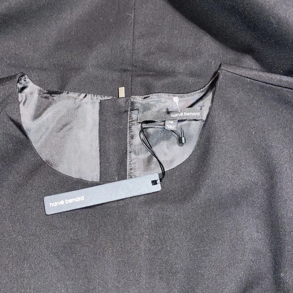 Harve Benard size 12 women’s dress sleeveless black bright white polyester flaw - Image 6