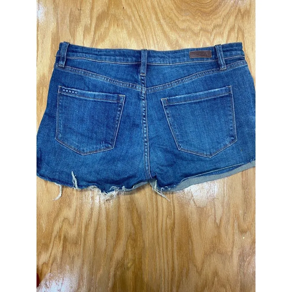 BLANKNYC Jeans Shorts Womens 29 Blue Denim Distressed Casual Pockets Hipster B67 - Image 4