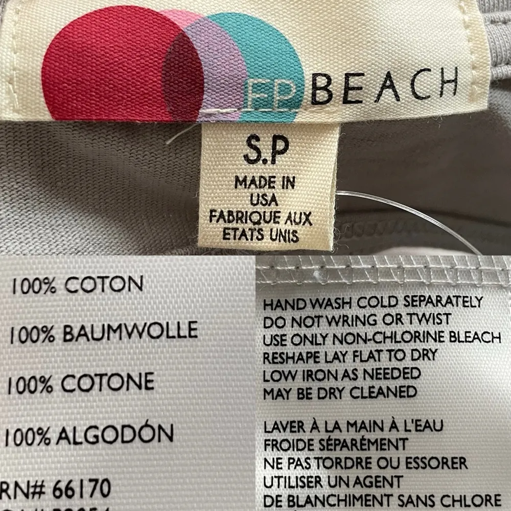 FP Beach Free People Womens Dress Gray Grey Maxi Cut Out Back Cotton Size Small - Image 7