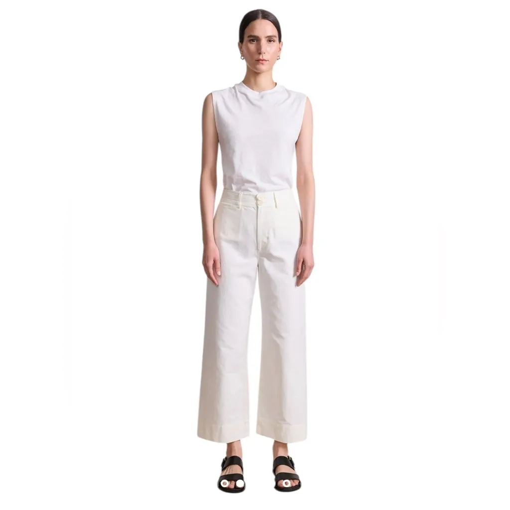 Apiece Apart - Chino Merida Pants Cream Wide-Leg Pants Sz 8 - Image 11