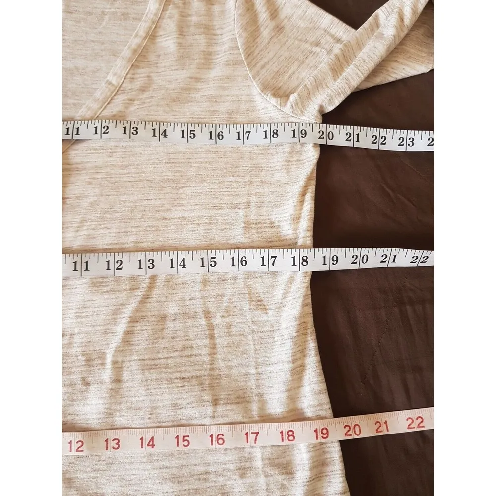 Isaac mizrahi Live Womens Blouse Size Small Beige Long Sleeve Button Space Dyed - Image 10