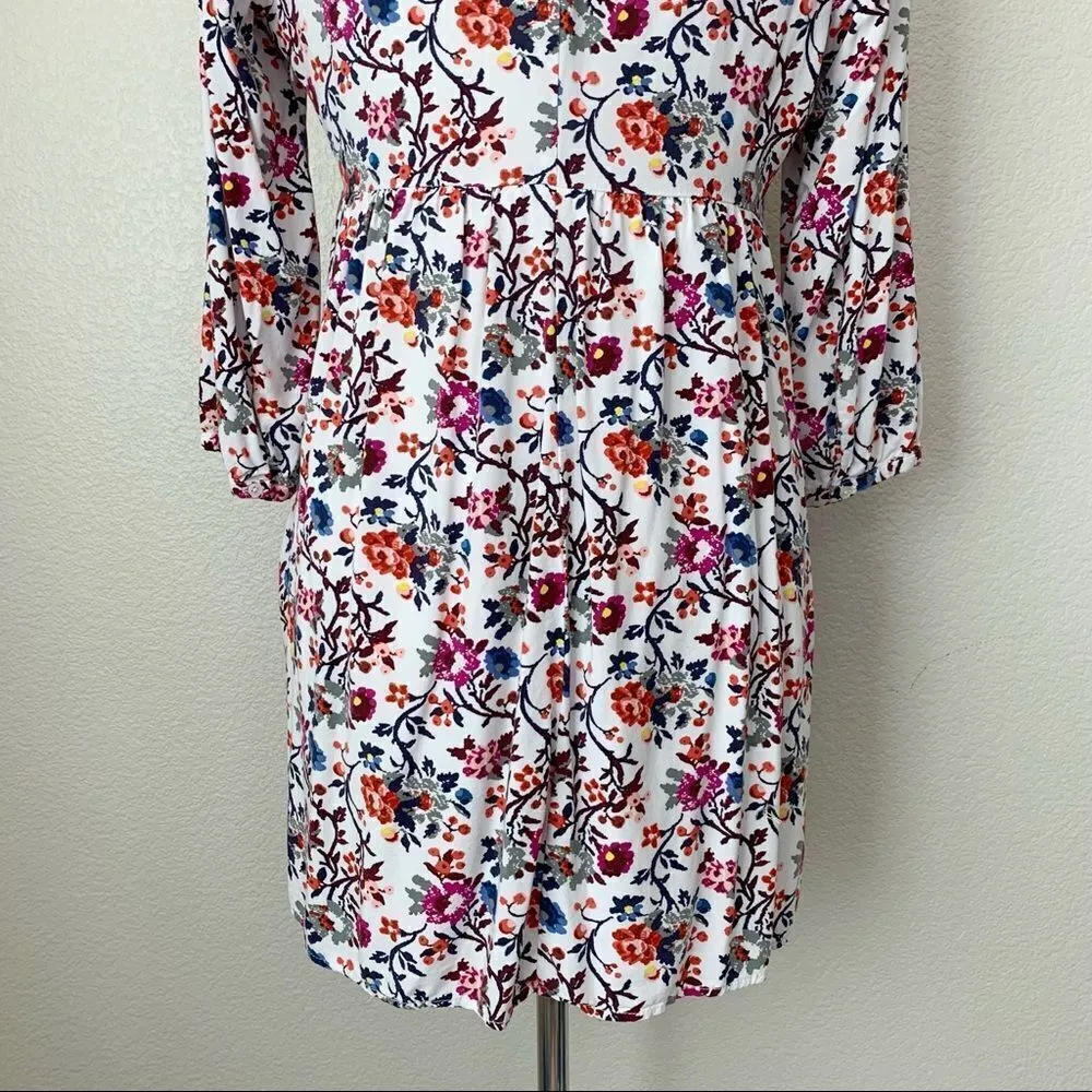 Old Navy Floral 3/4 Sleeves Baby Doll Dress - Image 8