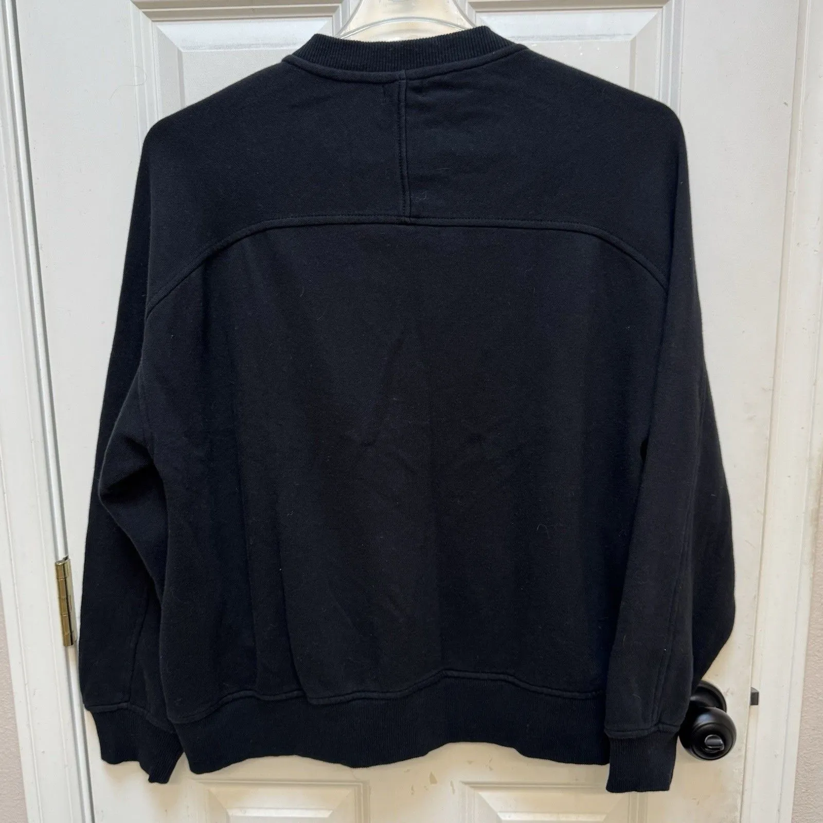 NWT Aerie Cardi Bomber Womens Small Black Snap Button Up Pockets Oversized - Image 2