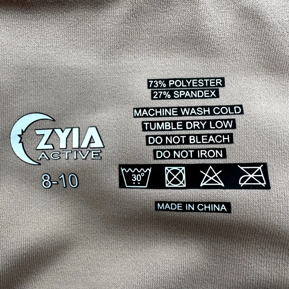 Zyia Active Light N Tight Leggings High Rise Foil Gold Leopard Unicorn 8-10 - Image 4